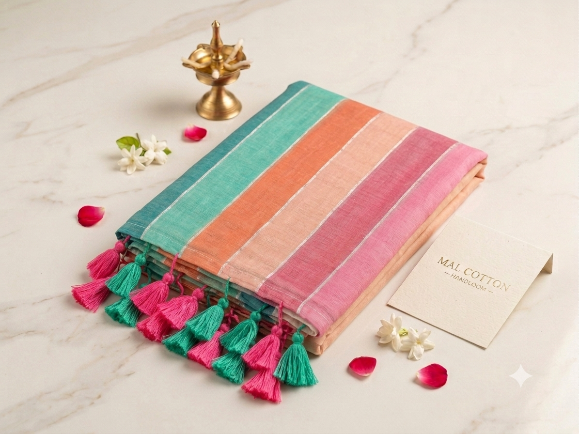 Mulchanderi Cotton Saree